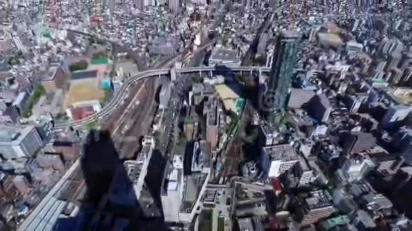 大阪城的俯视图视频的预览图