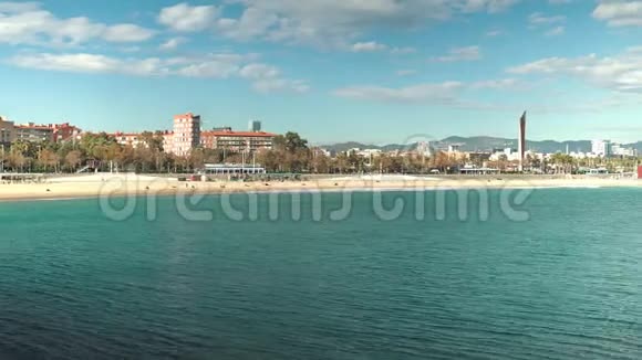 西班牙加泰罗尼亚美丽的地中海海景视频的预览图