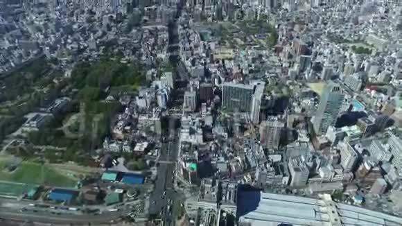 大阪城的俯视图视频的预览图