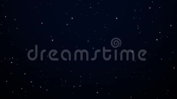 夜空中闪烁或闪烁的星星运动背景无缝空间背景视频的预览图