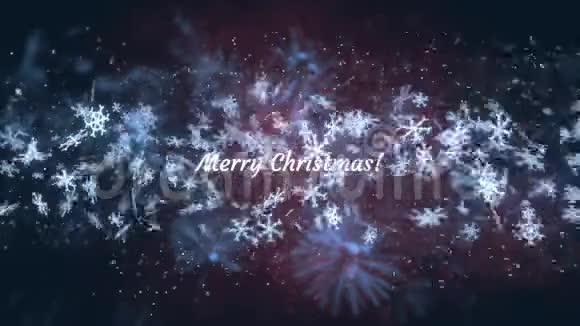 圣诞快乐新年快乐标题屏幕视频的预览图