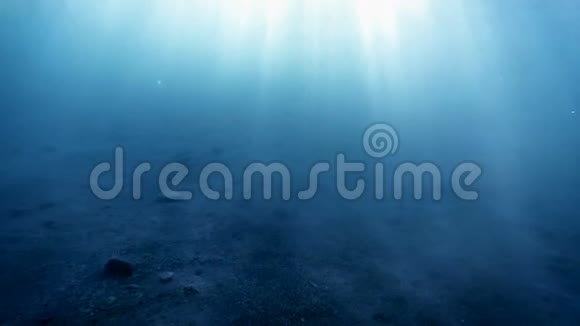 沙质海底带卵石的水下慢镜头视频的预览图