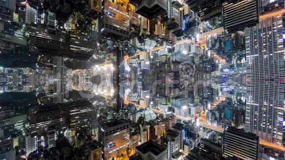 东京梦幻时光流逝与镜像办公楼可循环版本视频的预览图
