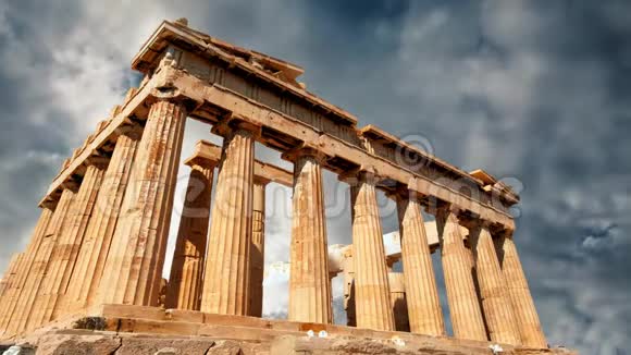 帕芬农古希腊神庙位于雅典卫城视频的预览图