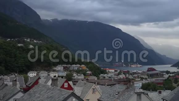 奥达市美丽的挪威风景和峡湾视频的预览图