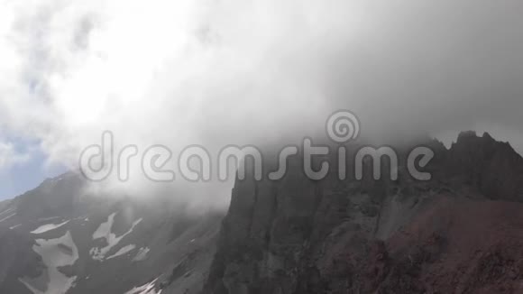 卡兹别克山高加索休眠的平流层火山5047米视频的预览图