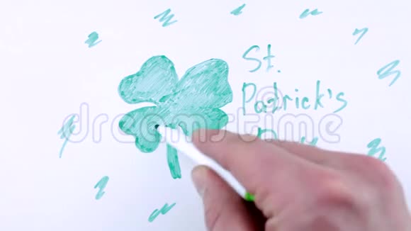 绘画圣帕特里克节视频的预览图