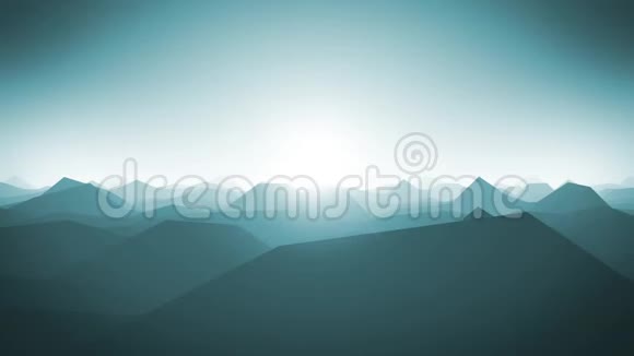 山体景观剪影背景回路视频的预览图