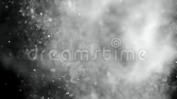 黑色背景上带有尘埃的微粒的纹理涡旋视频的预览图