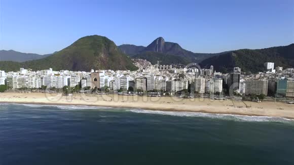 世界上最著名的海滩很棒的城市世界的天堂里约热内卢Copacabana区的Copacabana海滩视频的预览图