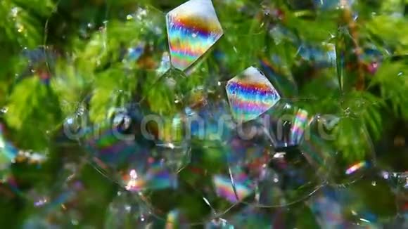 泡沫肥皂泡沫背景高清镜头视频的预览图