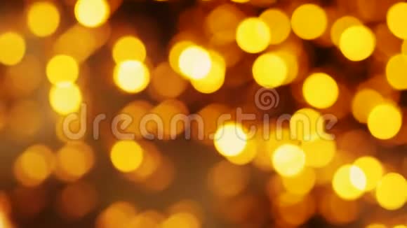 模糊的金色圣诞灯背景政党照明视频的预览图