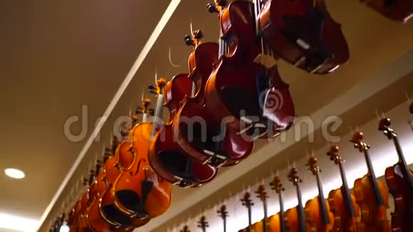 小提琴在音乐商店展出视频的预览图