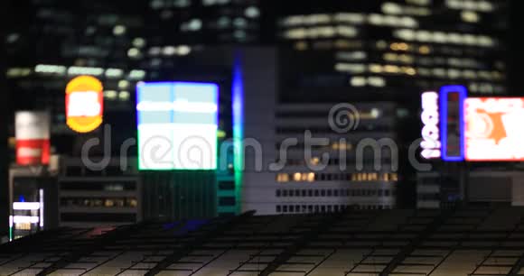 东京斜交商业城夜景视频的预览图