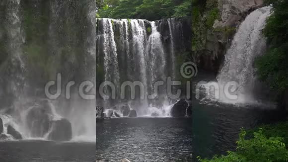 3乘1移动设备上社交媒体应用的垂直视频济州岛上的昌吉永瀑布视频的预览图
