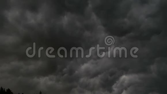 夏季天空中的大黑风暴云视频的预览图