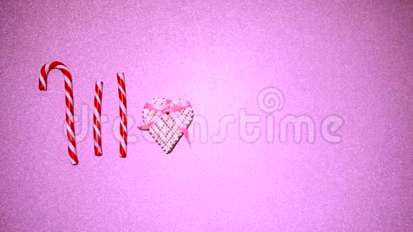 时光流逝圣诞树用糖果和饼干做成背景简单视频的预览图