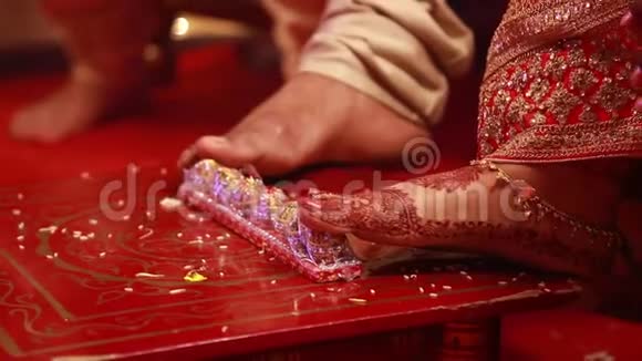 印度教印度婚礼仪式视频的预览图
