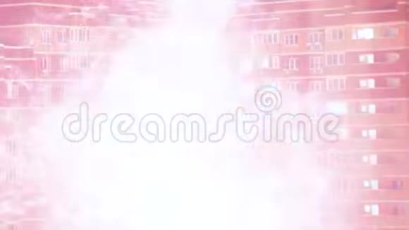 背景与城市建筑的烟花视频的预览图