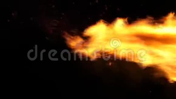 路边燃烧的火焰在夜晚视频的预览图