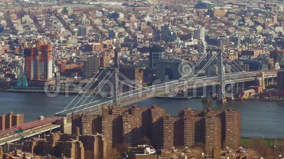 从纽约上空俯瞰曼哈顿美景视频的预览图
