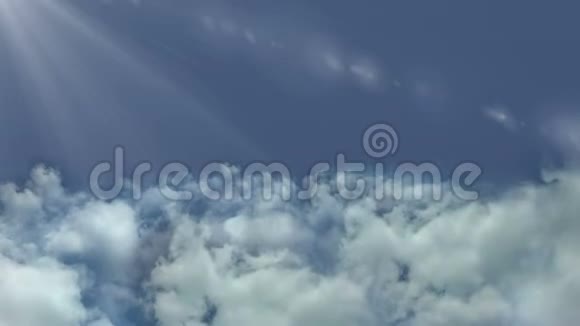 在云层中飞行镜头在云层中移动阿尔法通道视频的预览图