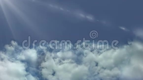 在云层中飞行镜头在云层中移动阿尔法通道视频的预览图