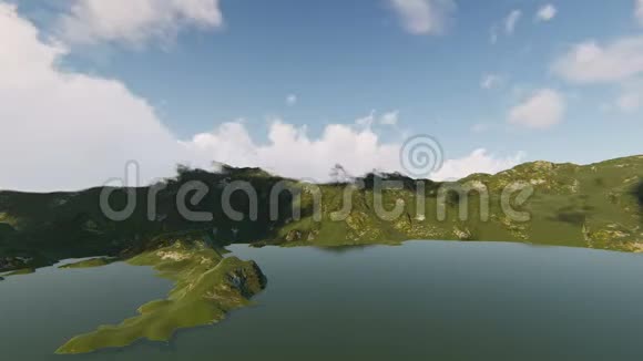 湖中山的倒影视频的预览图