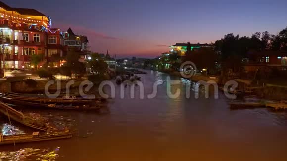 缅甸南瑞的黄昏视频的预览图