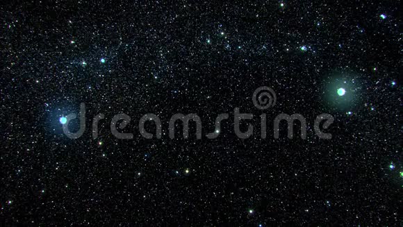 彩色星空闪烁在夜间循环运动背景V3视频的预览图
