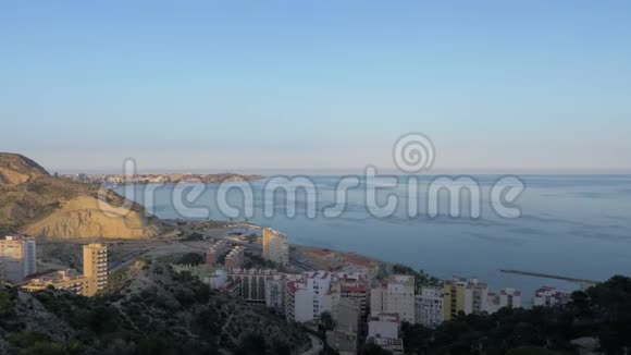 西班牙地中海沿岸阿利坎特全景视频的预览图