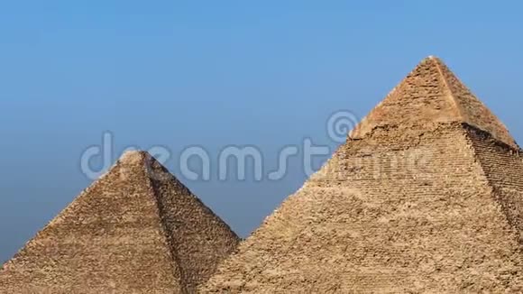 大金字塔外的缩放埃及开罗吉萨视频的预览图