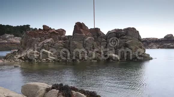 在布莱特岛的岩石法国布雷特视频的预览图
