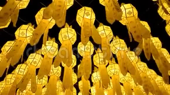 泰国清迈洛伊克拉通节美丽的灯笼视频的预览图
