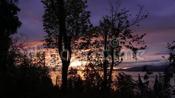 赤柱公园美丽的日落景色视频的预览图