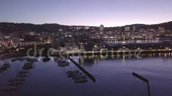 新西兰惠灵顿市的空中崛起视频的预览图