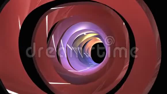 抽象背景在隧道中飞行视频的预览图