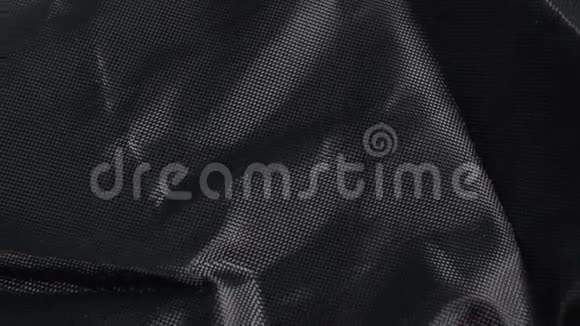 黑色尼龙织物背景纹理大细节纹理视频的预览图