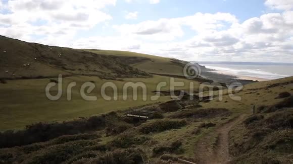 英格兰北部康沃尔郡桑茅斯海岸英国西南海岸通往布德视频的预览图