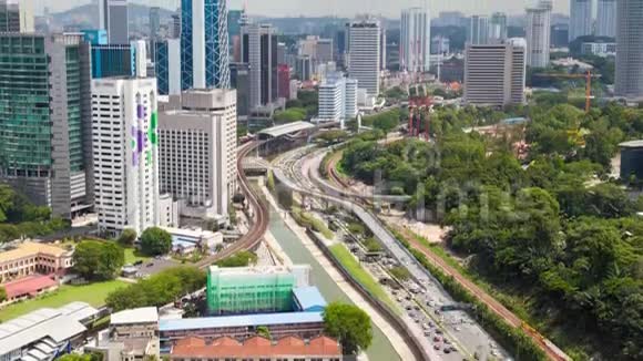 吉隆坡的天际线时差交通视频的预览图