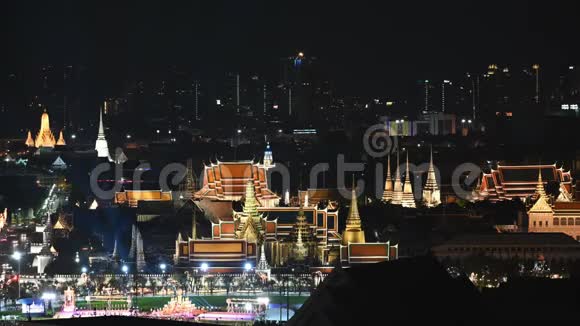 4K曼谷大宫寺夜间交通中断视频的预览图