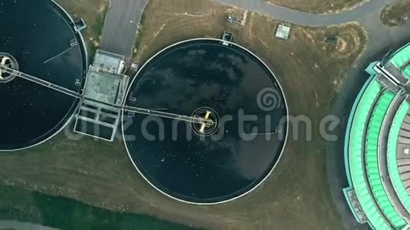 水处理厂高空自上而下的时间间隔视频的预览图