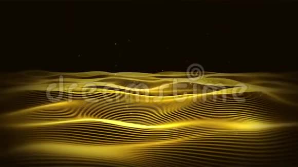金色波浪背景视频的预览图