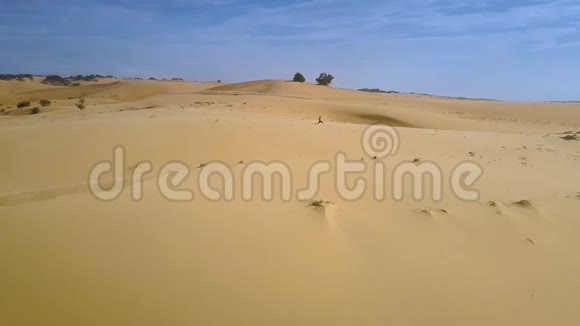 蓝天下的沙漠景观视频的预览图