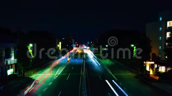 东京市中心城区街道的夜间时间推移视频的预览图