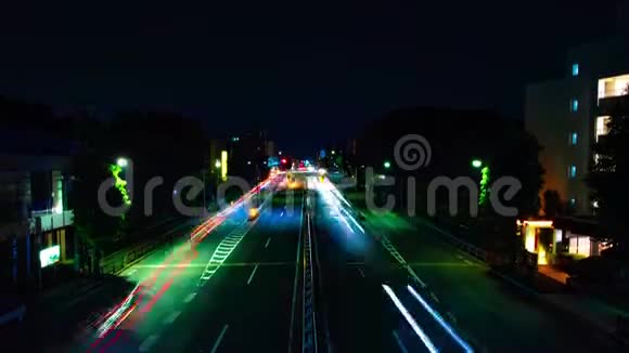 东京市中心城区街道的夜间时间推移视频的预览图