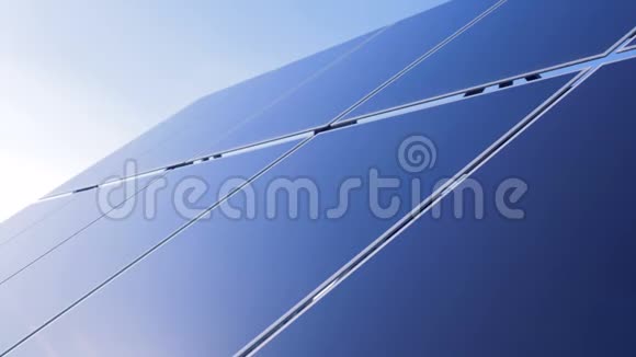 露天太阳能电池板的外部太阳能概念视频的预览图