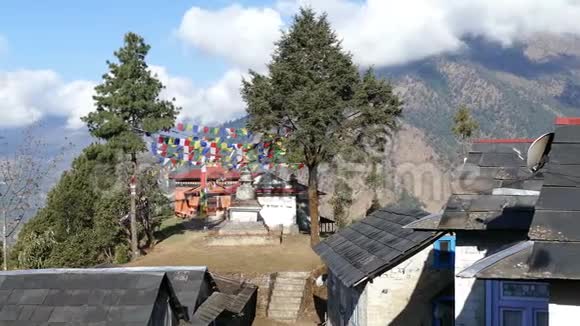 喀里科拉村农村喜马拉雅山4k视频的预览图