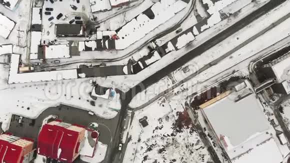 市政厅拍摄空中从上面看到城市视频的预览图