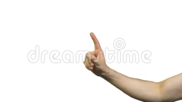 白色背景上的男性禁忌手势视频的预览图